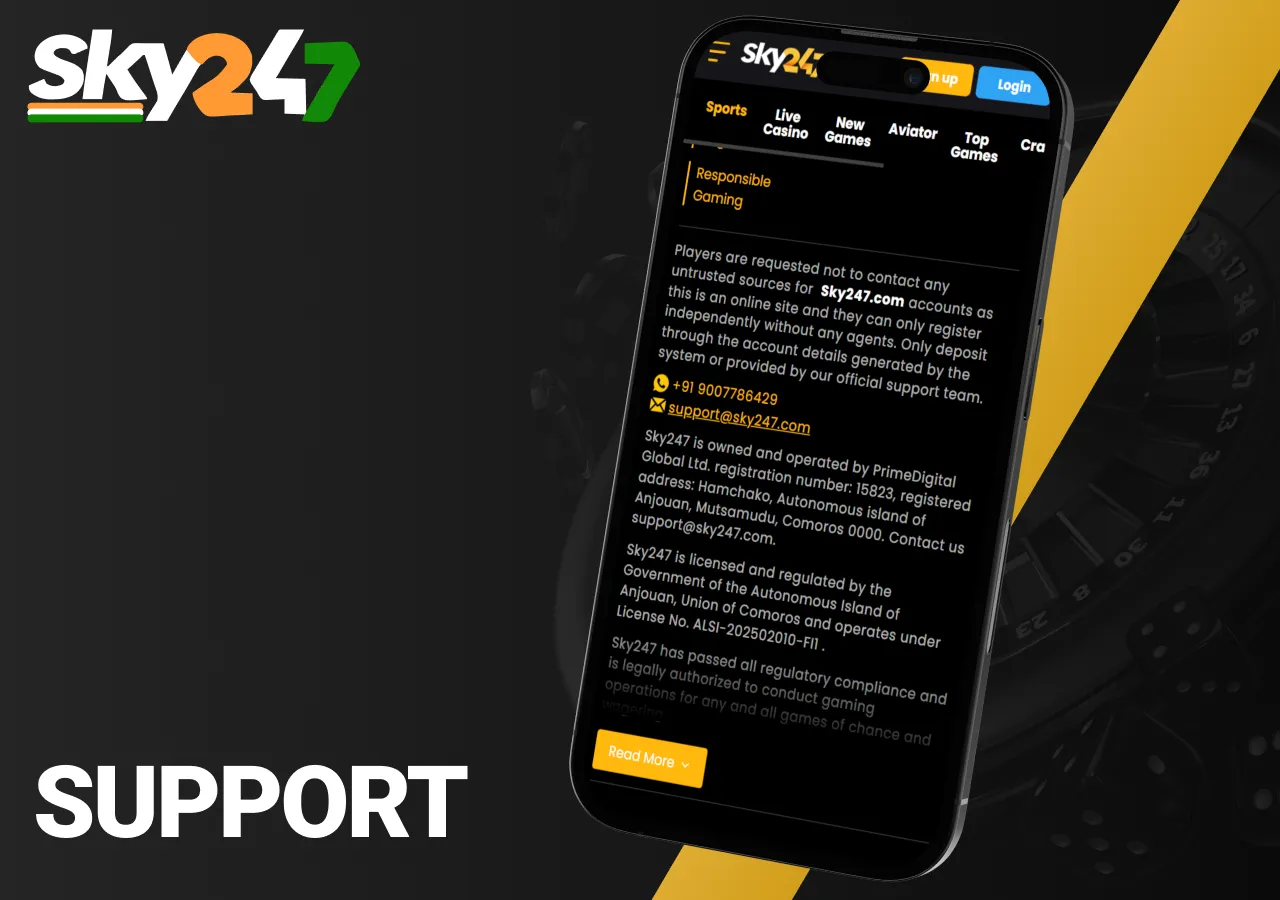 Customer support helps players in India resolve account, payment and technical questions quickly.
